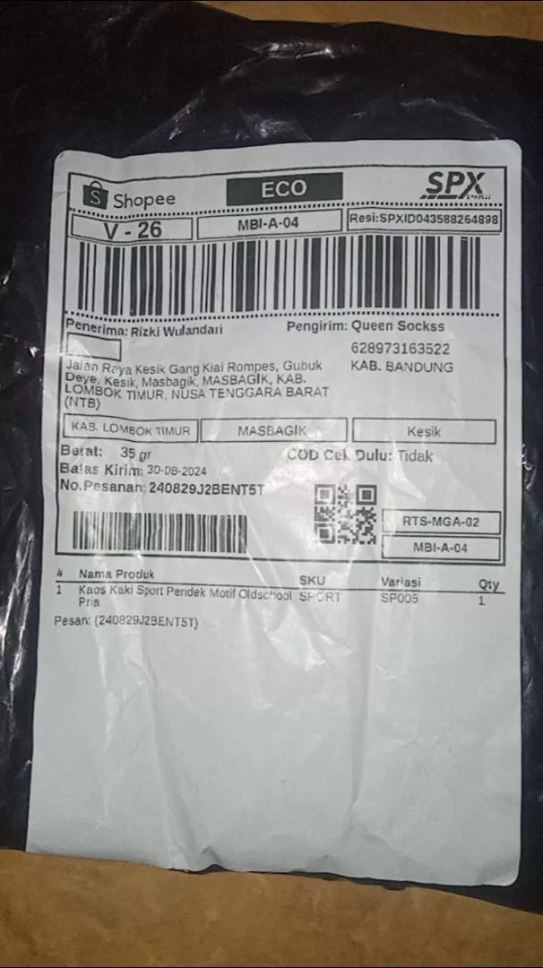 Kaos Kaki Sport Pendek Motif Oldschool Pria Anti Bau - Buyer review photo