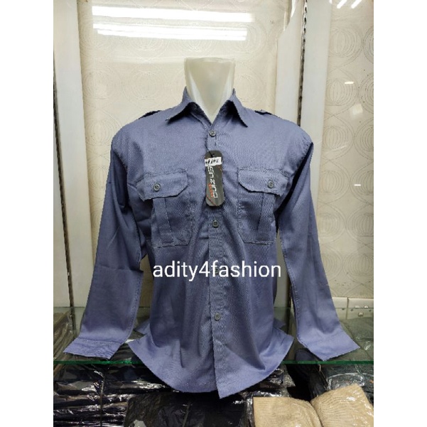 Kemeja Seragam PNS Abu Lengan Panjang S-XXL