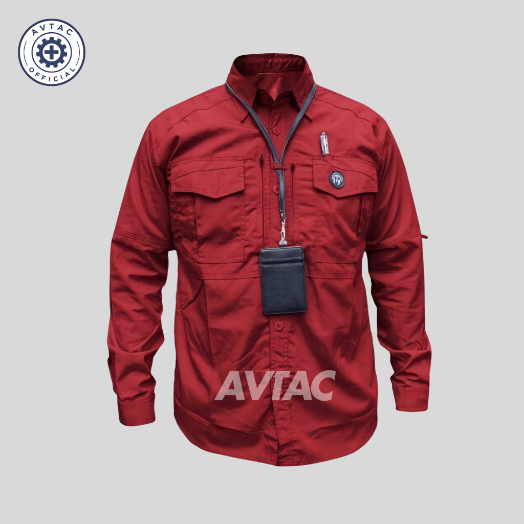 Kemeja Tactical Pria dan Wanita Lengan Panjang Premium - Baju Seragam Kerja PDL PDH M-TAC Series - foto 9 dari 10, m.rifqiiidriyansahrifqii