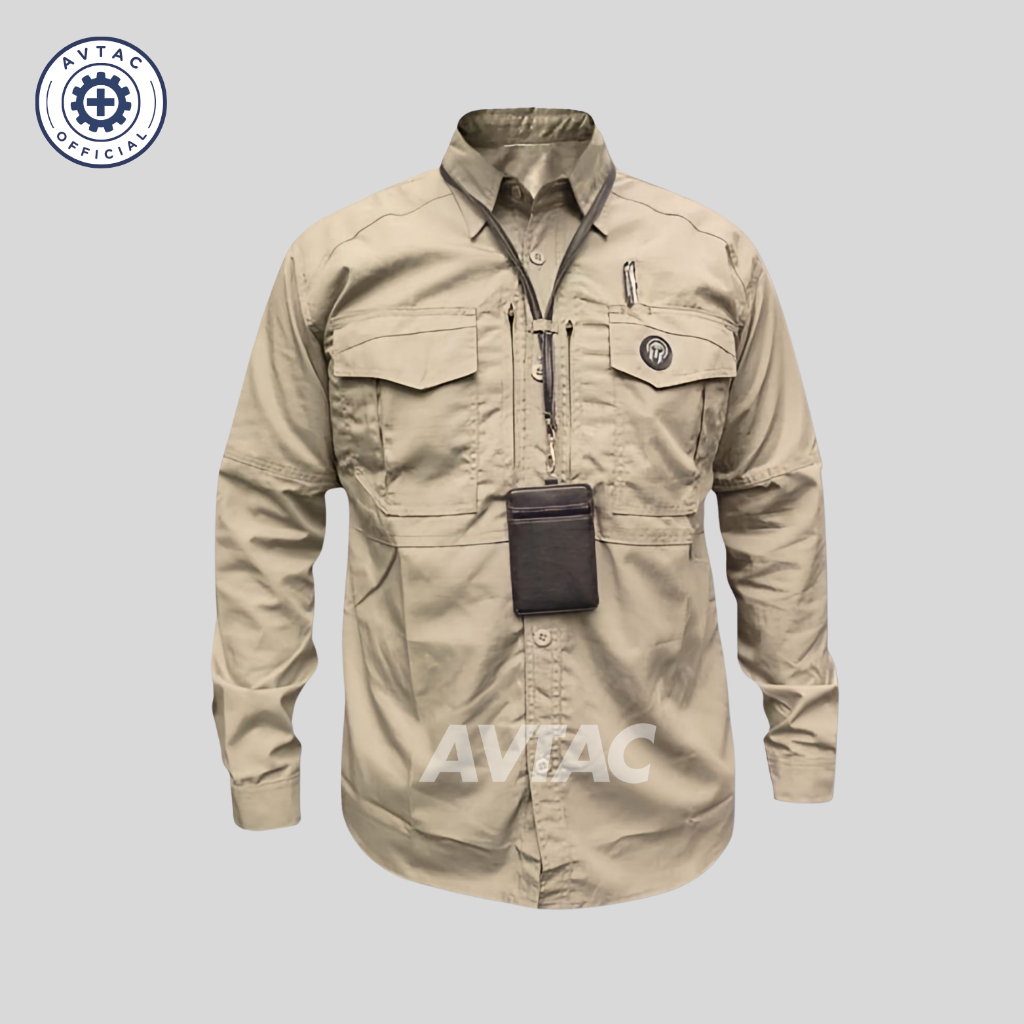 Kemeja Tactical Pria dan Wanita Lengan Panjang Premium - Baju Seragam Kerja PDL PDH M-TAC Series - foto 10 dari 10, m.rifqiiidriyansahrifqii