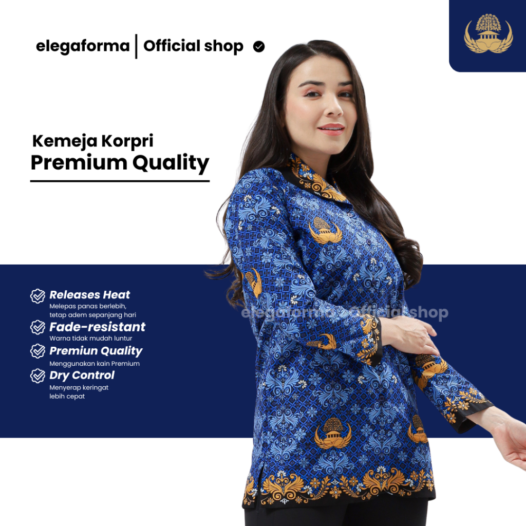 Kemeja Wanita Pria Batik Korpri Terbaru 2026 Seragam ASN PNS - foto 6 dari 10, hendri.s.cahyono