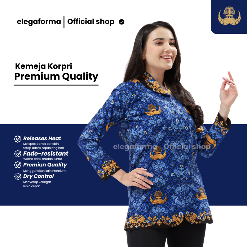 Kemeja Wanita Pria Batik Korpri Terbaru 2026 Seragam ASN PNS - foto 7 dari 10, hendri.s.cahyono