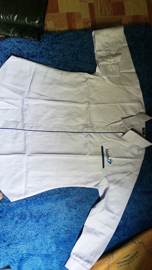 Foto ulasan pembeli sasa.fausiah, varian List Biru Pjg Cewe,XXL, List Biru Pjg Cewe,XL, List Biru Pjg Cewe,L