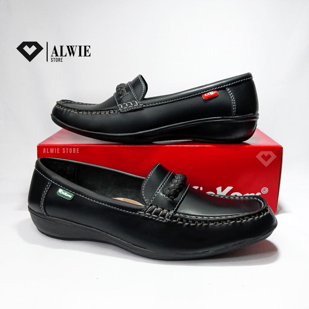Kickers Sepatu Pantofel Wanita Slip-On Hitam - foto 1 dari 10