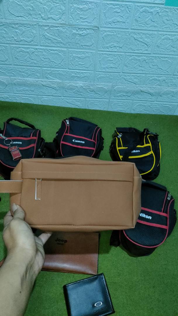 Handbag Pria Wanita Unisex Kulit Sintetis Elegan - Foto ulasan pembeli
