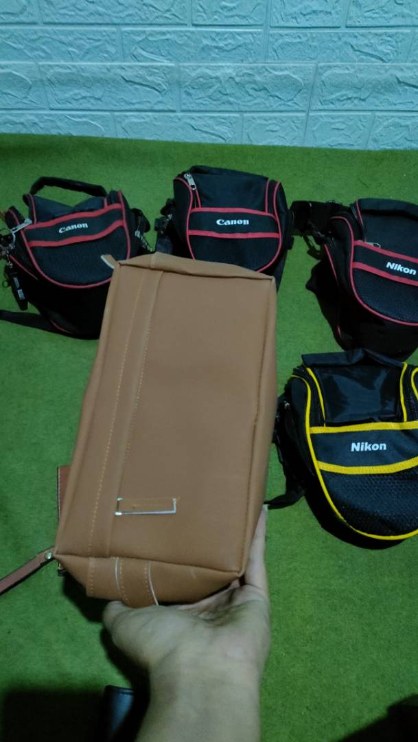 Handbag Pria Wanita Unisex Kulit Sintetis Elegan - Foto ulasan pembeli