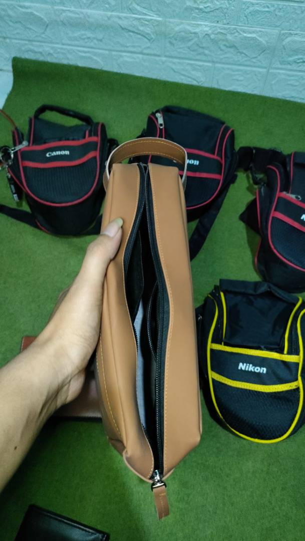 Handbag Pria Wanita Unisex Kulit Sintetis Elegan - Foto ulasan pembeli