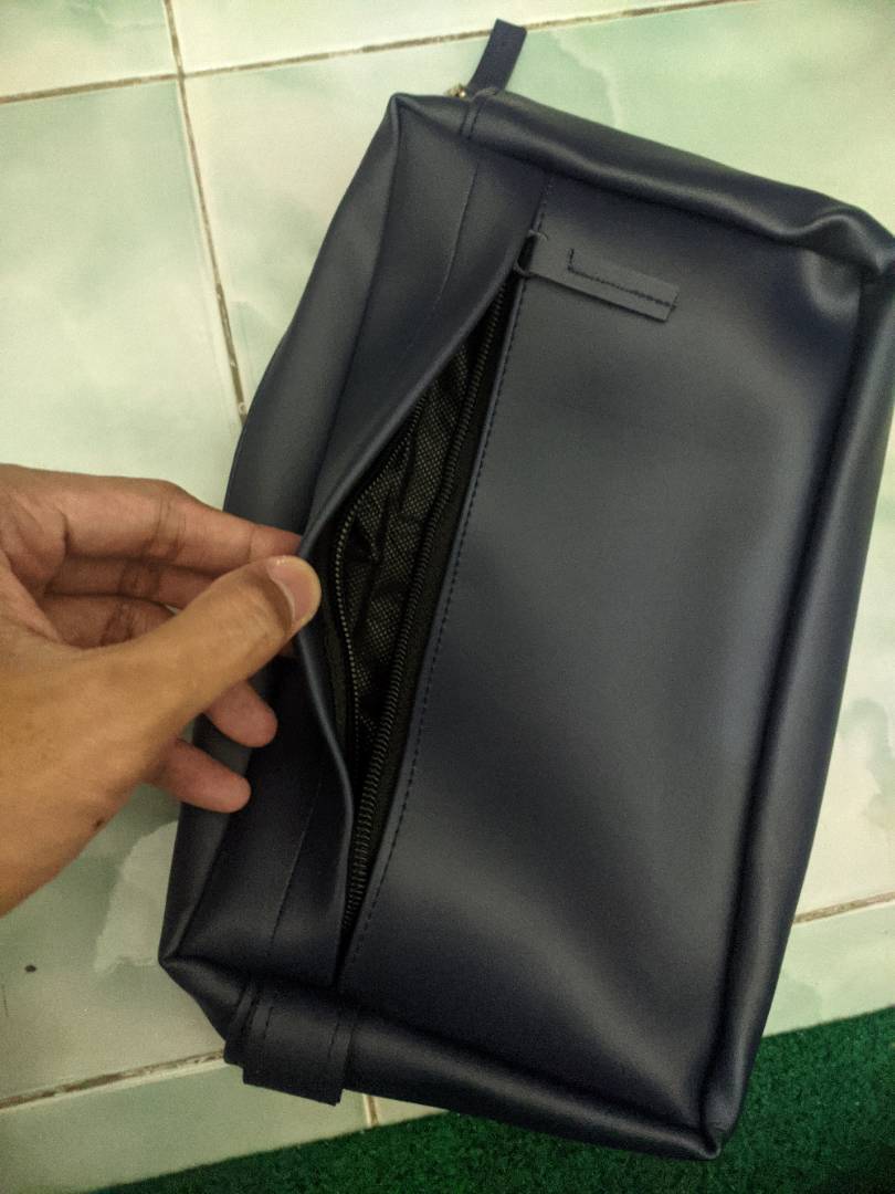 Handbag Pria Wanita Unisex Kulit Sintetis Elegan - Foto ulasan pembeli