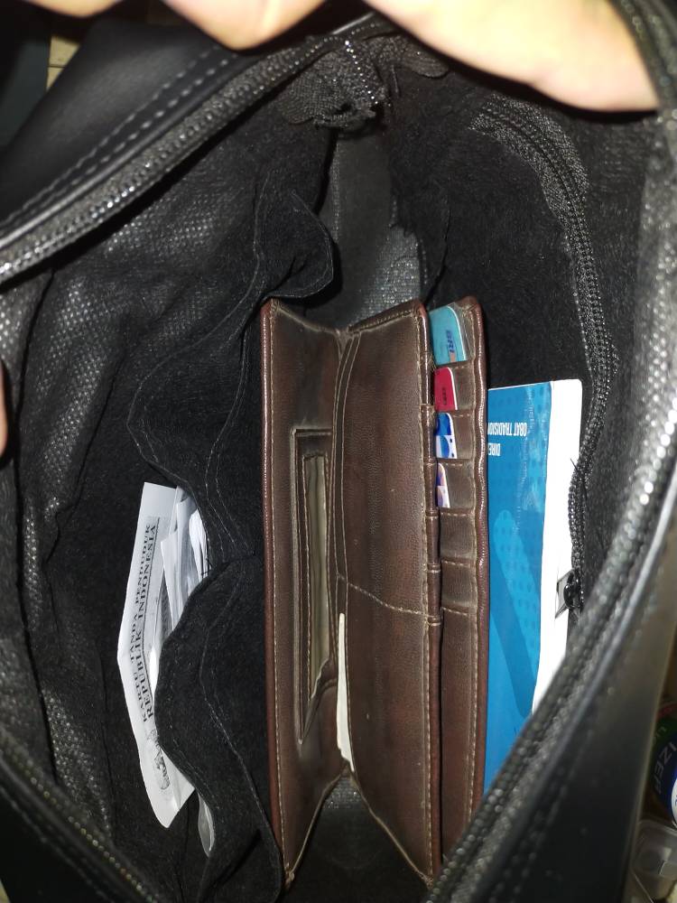 Handbag Pria Wanita Unisex Kulit Sintetis Elegan - Foto ulasan pembeli