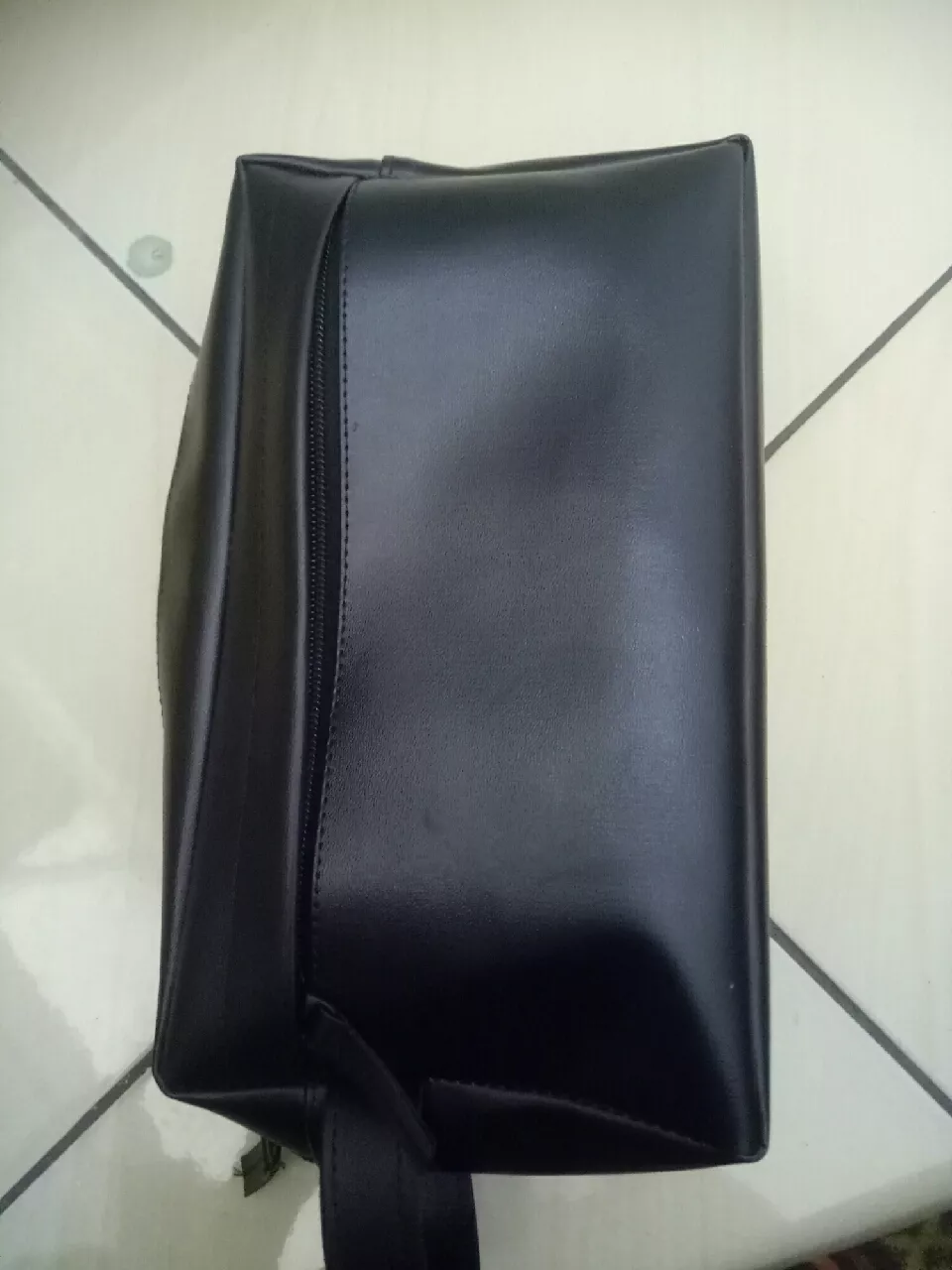 Handbag Pria Wanita Unisex Kulit Sintetis Elegan - Foto ulasan pembeli
