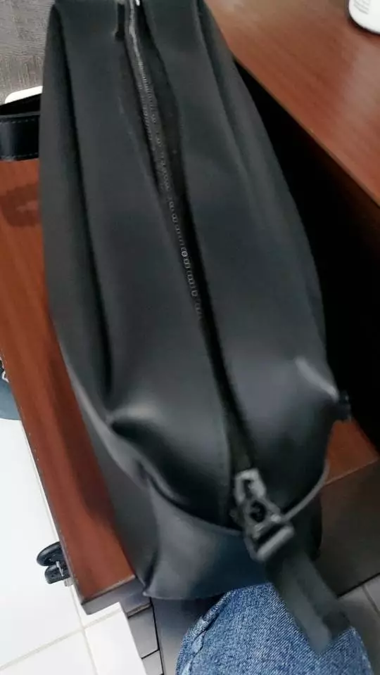 Handbag Pria Wanita Unisex Kulit Sintetis Elegan - Foto ulasan pembeli