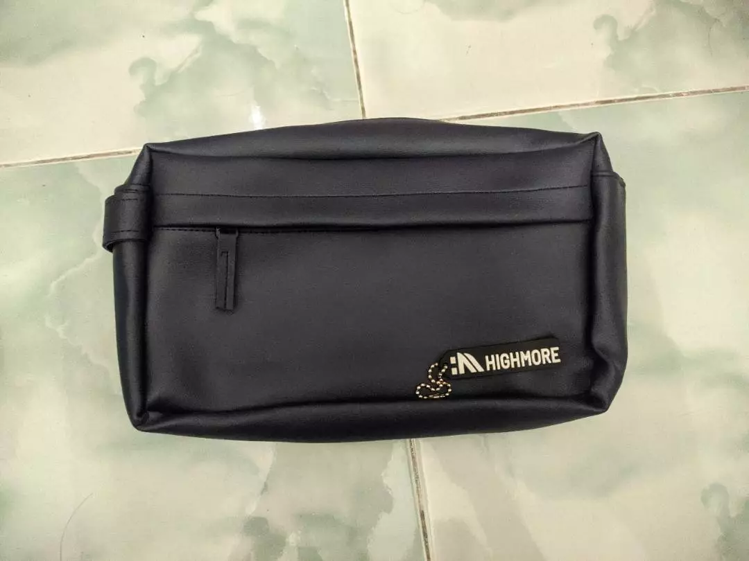 Handbag Pria Wanita Unisex Kulit Sintetis Elegan - Foto ulasan pembeli
