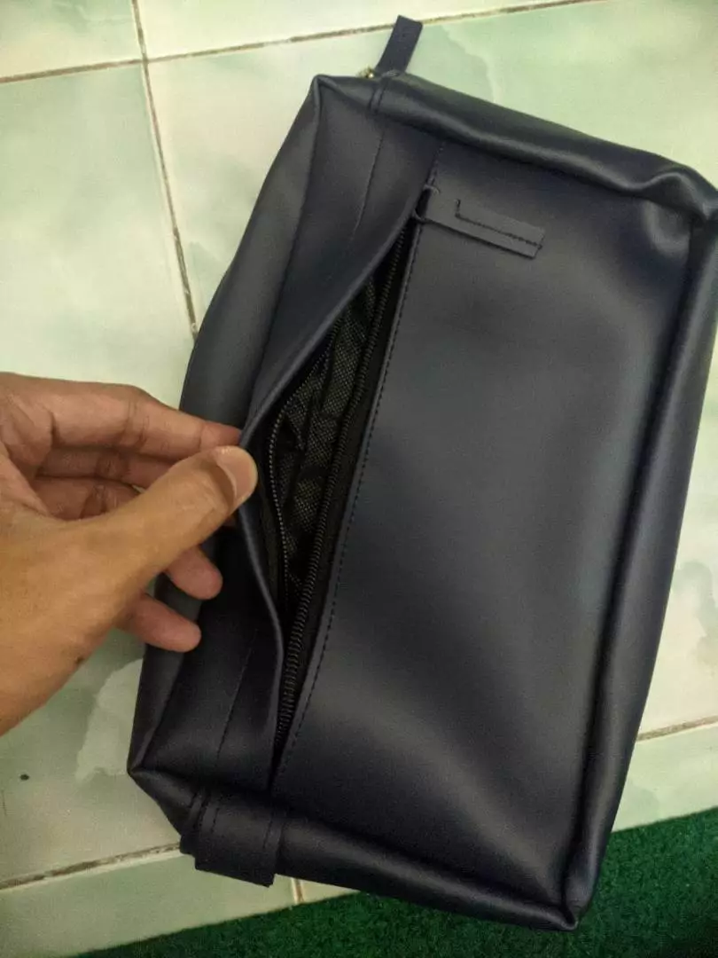 Handbag Pria Wanita Unisex Kulit Sintetis Elegan - Foto ulasan pembeli