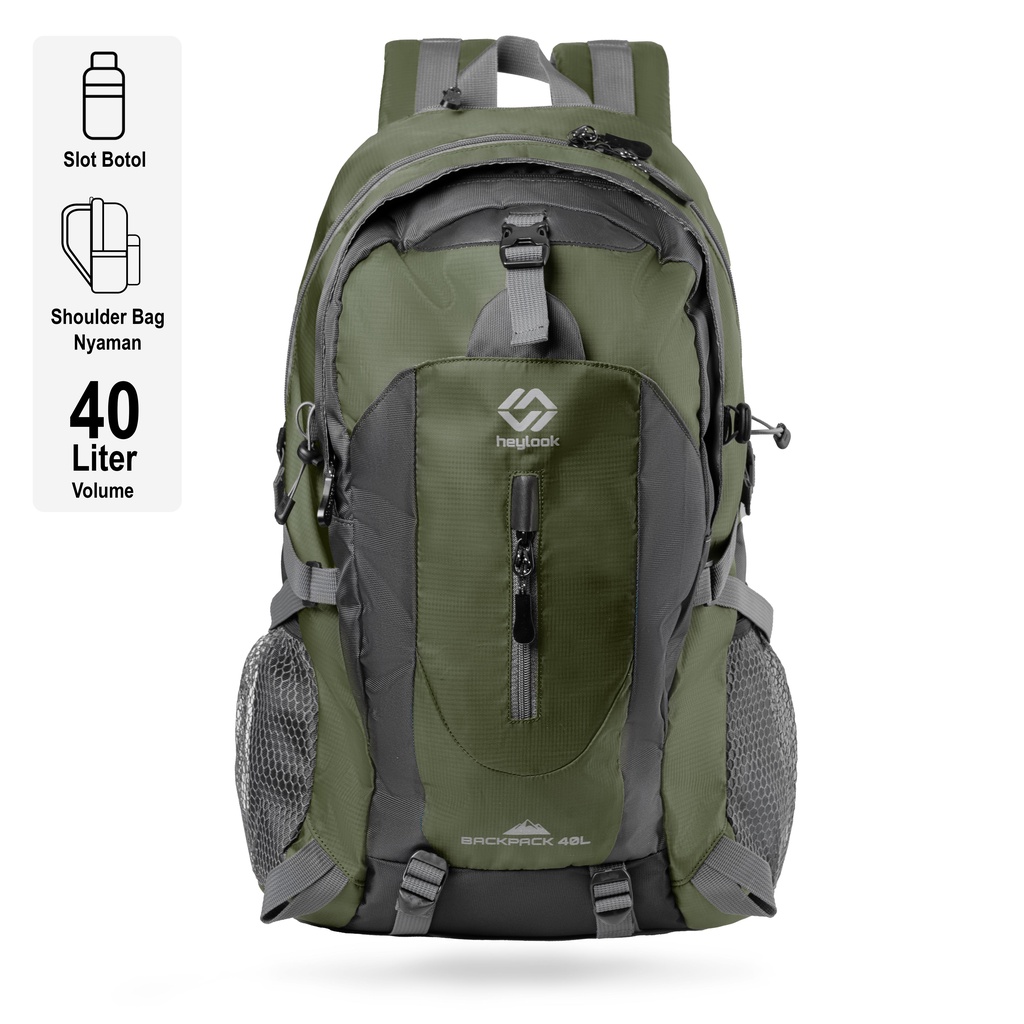 Heylook Borneo Backpack 40L Travel Hiking - foto 6 dari 10, HEYLOOK Official Shop