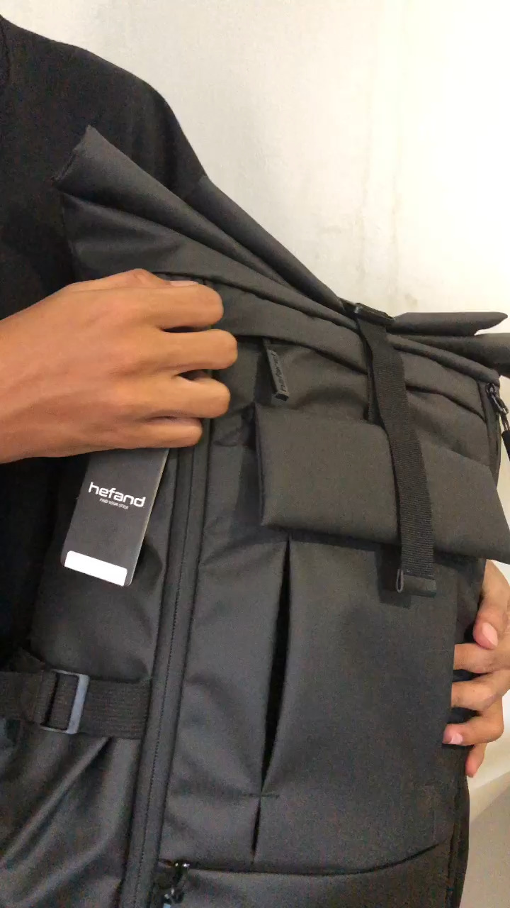 Hefand - Tas Ransel Pria Backpack Aston Tas Laptop Punggung Travelling Outdoor Pria Wanita Tas Leptop Travellbag Backpackeran Waterproof Anti Air - Foto ulasan pembeli