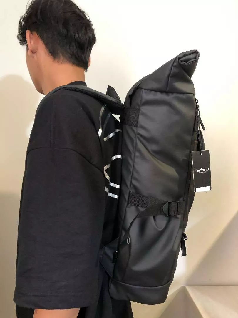 Hefand - Tas Ransel Pria Backpack Aston Tas Laptop Punggung Travelling Outdoor Pria Wanita Tas Leptop Travellbag Backpackeran Waterproof Anti Air - Foto ulasan pembeli