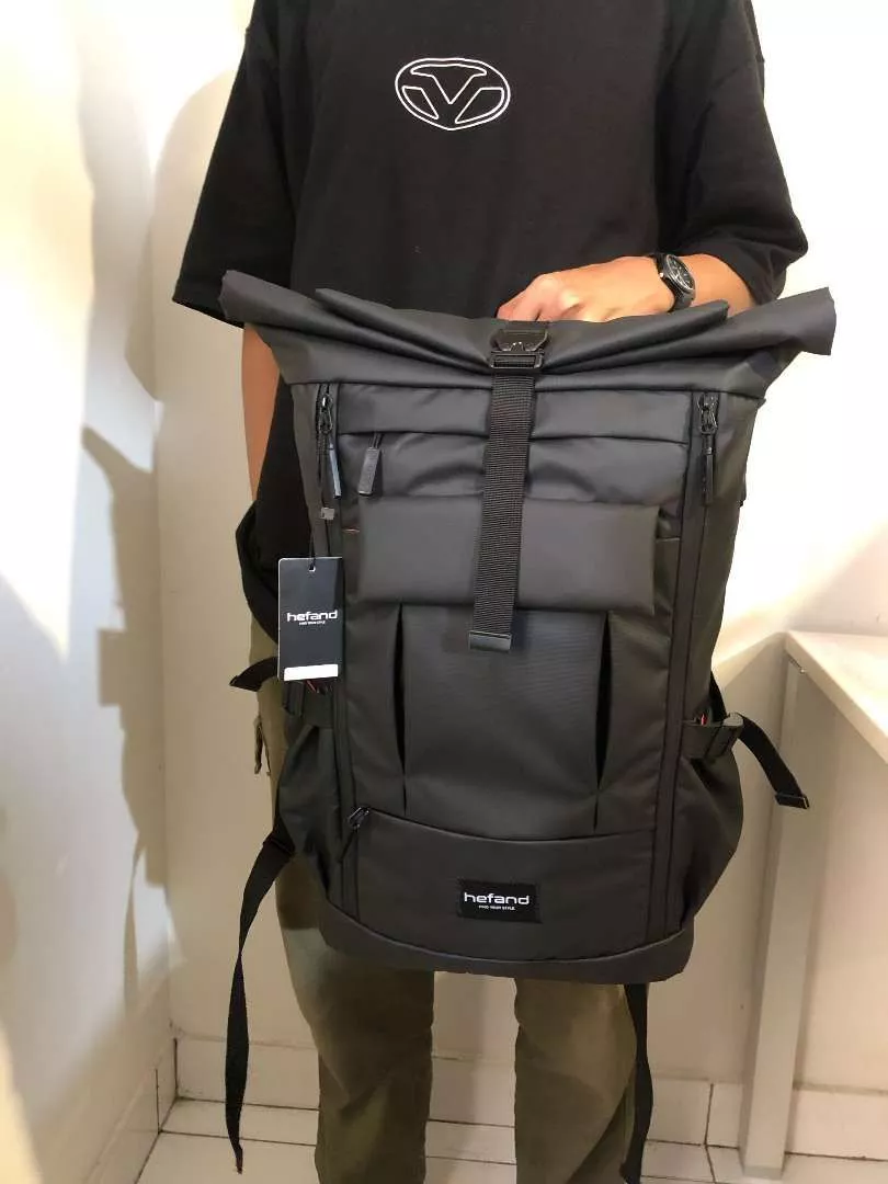 Hefand - Tas Ransel Pria Backpack Aston Tas Laptop Punggung Travelling Outdoor Pria Wanita Tas Leptop Travellbag Backpackeran Waterproof Anti Air - Foto ulasan pembeli