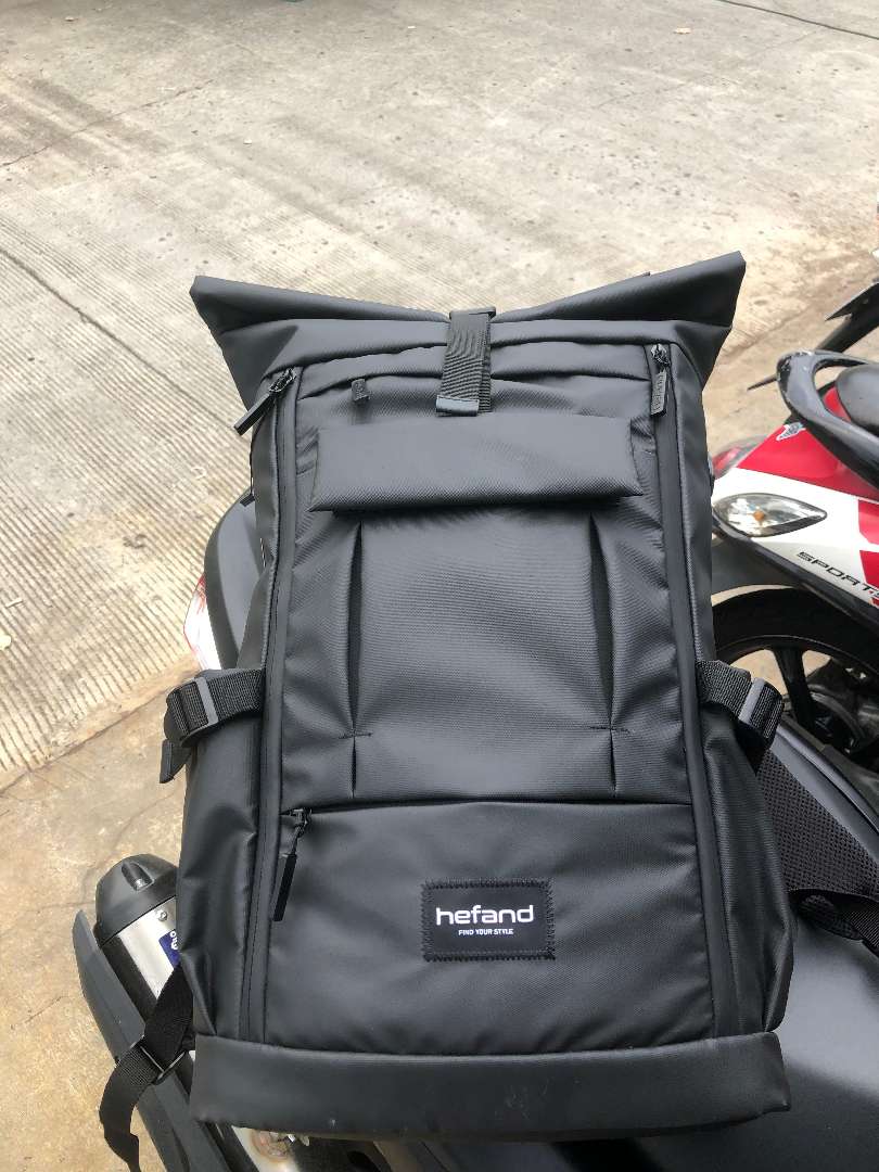 Hefand - Tas Ransel Pria Backpack Aston Tas Laptop Punggung Travelling Outdoor Pria Wanita Tas Leptop Travellbag Backpackeran Waterproof Anti Air - Foto ulasan pembeli