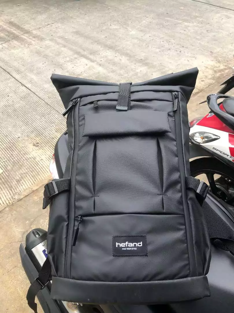 Hefand - Tas Ransel Pria Backpack Aston Tas Laptop Punggung Travelling Outdoor Pria Wanita Tas Leptop Travellbag Backpackeran Waterproof Anti Air - Foto ulasan pembeli