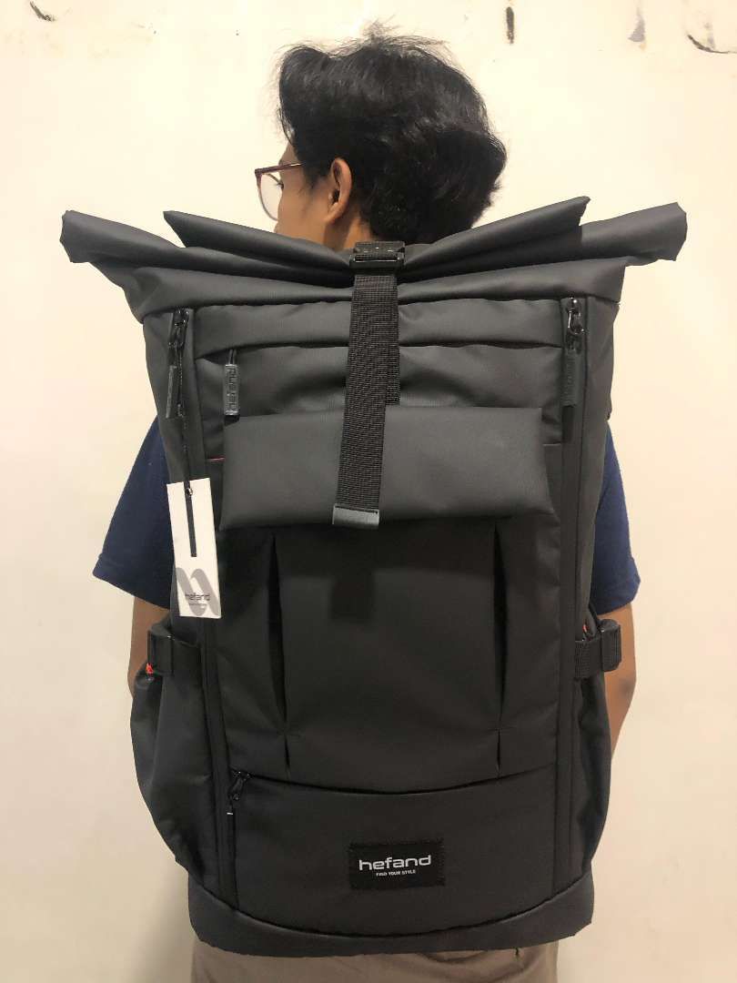 Hefand - Tas Ransel Pria Backpack Aston Tas Laptop Punggung Travelling Outdoor Pria Wanita Tas Leptop Travellbag Backpackeran Waterproof Anti Air - Foto ulasan pembeli