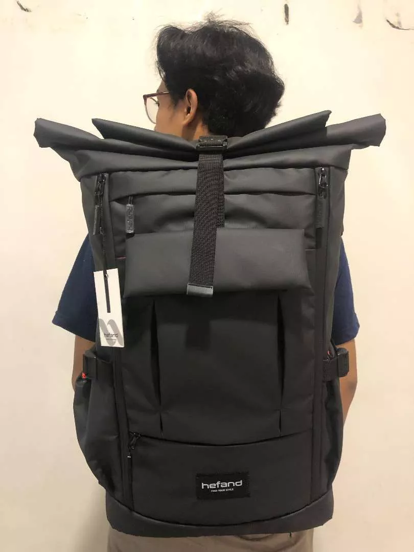 Hefand - Tas Ransel Pria Backpack Aston Tas Laptop Punggung Travelling Outdoor Pria Wanita Tas Leptop Travellbag Backpackeran Waterproof Anti Air - Foto ulasan pembeli