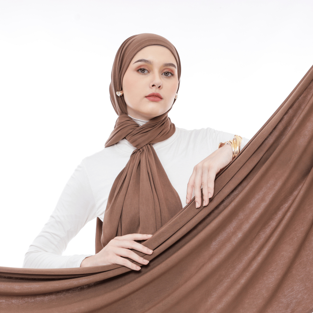 Hi'shoScarves - Pashmina Kaos Premium Rayon Cold Tech Lumie`re Flow Series - foto 1 dari 10
