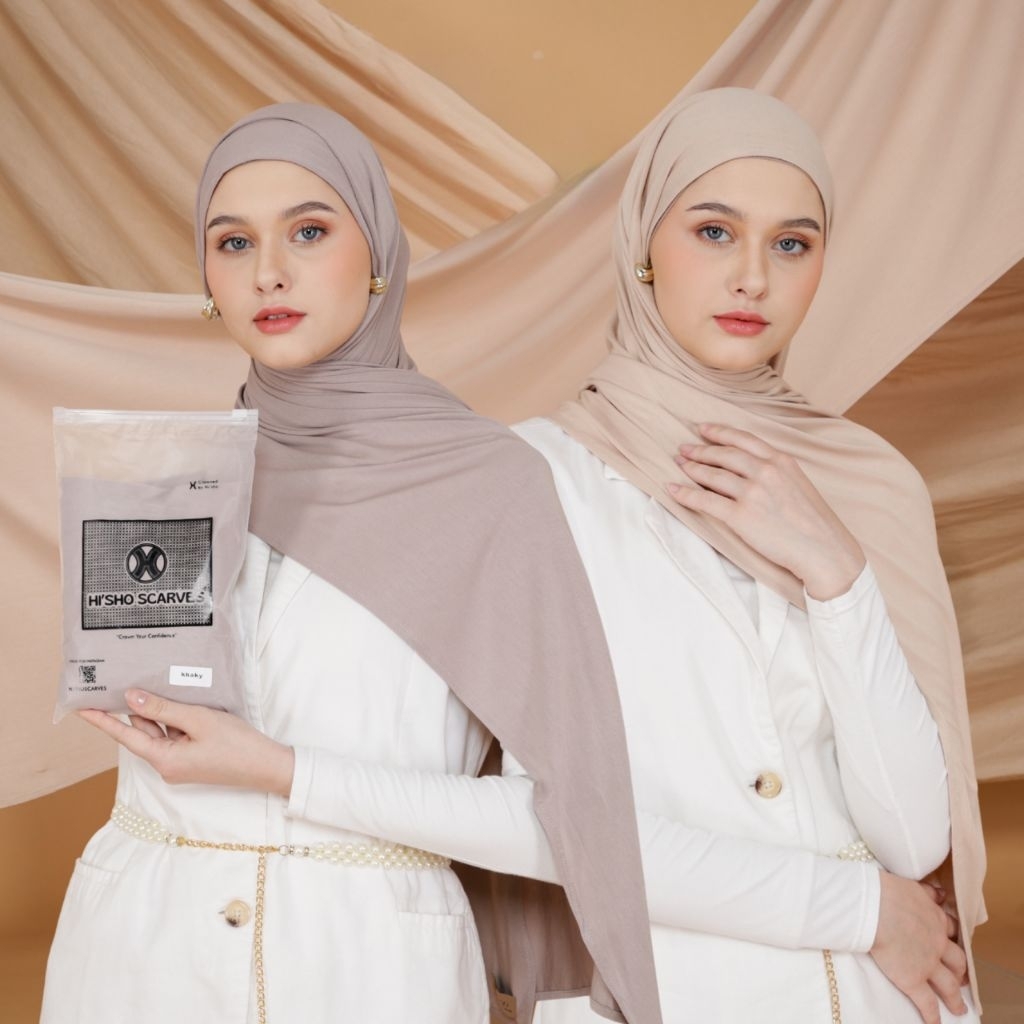 Hi'shoScarves - Pashmina Kaos Premium Rayon Cold Tech Lumie`re Flow Series - foto 5 dari 10, HISHO SCARVES Official Store