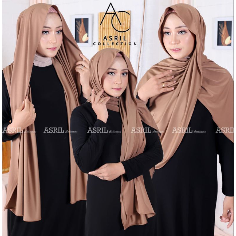 HIJAB PASMINA JERSEY PREMIUN//PASHMINA KAOS JERSEY - foto 1 dari 10