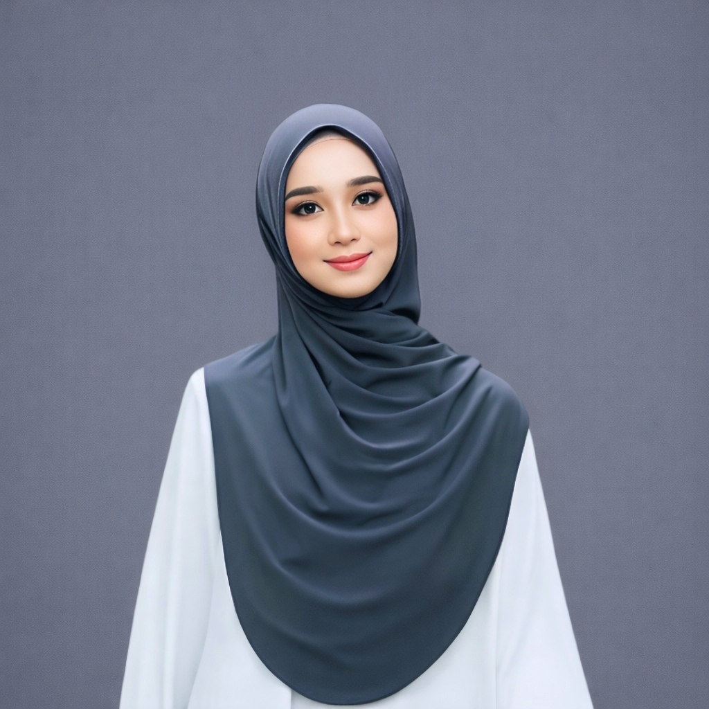 Hijab Zalika Instan Syar'i Non Pet Menutup Dada l Jilbab Pashmina Malay Terbaru Jersey Premium - foto 1 dari 10