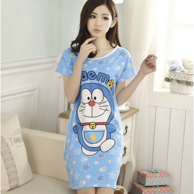 HUES.ID Pakaian Wanita Baju Tidur Wanita Import Daster Motif Kartun Longgar Korea Fit to XXL 4016 - foto 3 dari 10, HUES.id