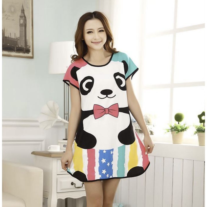 HUES.ID Pakaian Wanita Baju Tidur Wanita Import Daster Motif Kartun Longgar Korea Fit to XXL 4016 - foto 4 dari 10, HUES.id