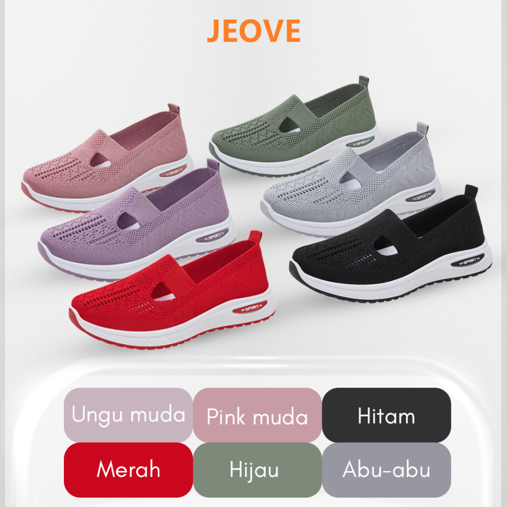 JEOVE Sepatu Casual Wanita Flat Stylish Ringan - foto 8 dari 10, vearactivewear