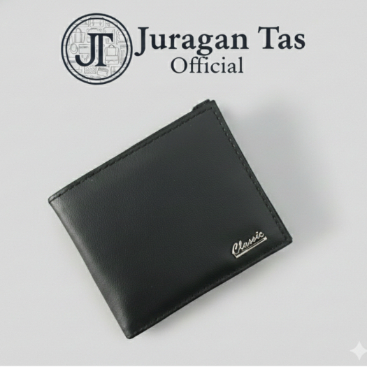 [Juragan Tas] Dompet Pria Kulit 5 Inchi Black
