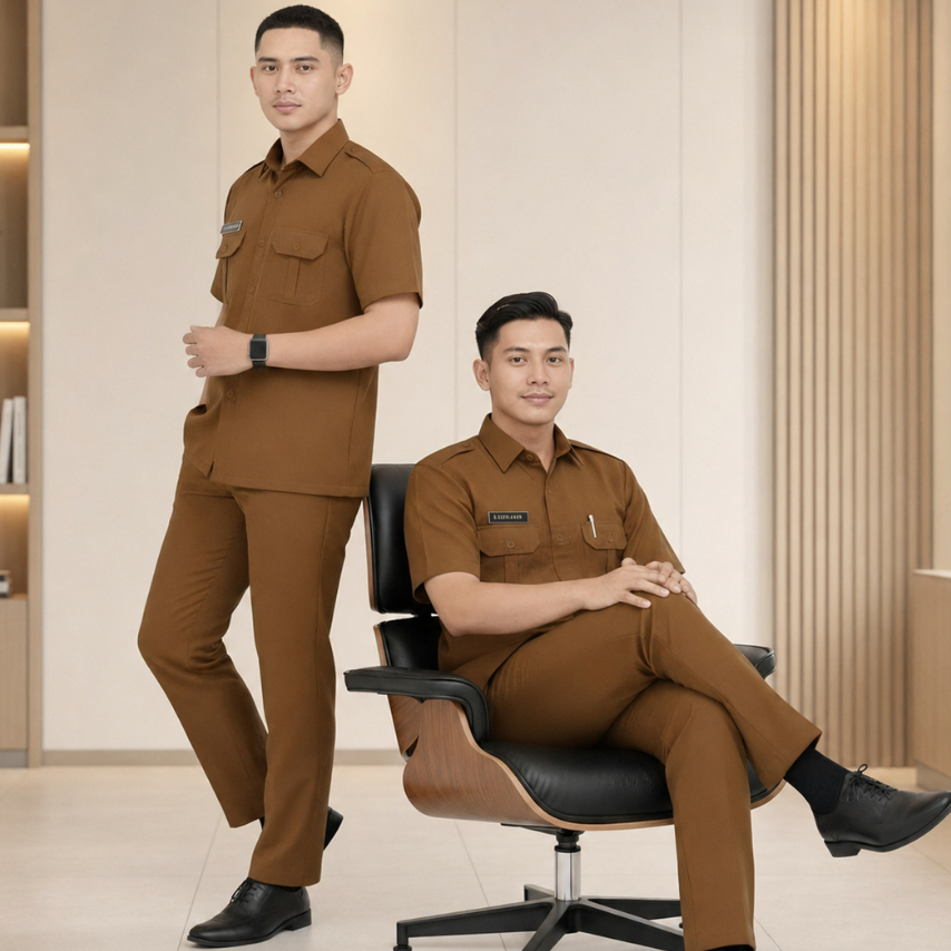OLEH KLAMBI Baju Khaki / PDH /ASN Seragam Pns Pdh Dinas Pemda Seragam Keki - foto 4 dari 10, wiwiyahhuu