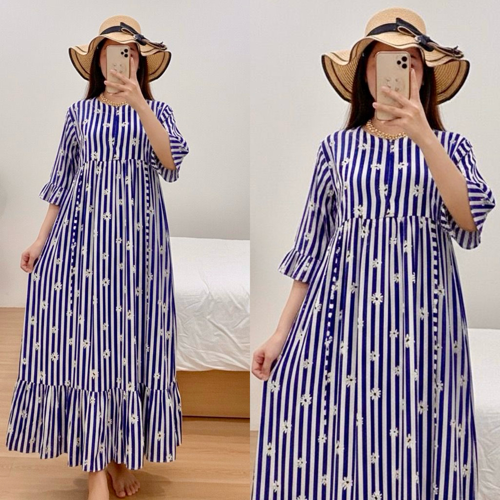 LAURA DRESS DASTER LENGAN 3/4 / DASTER RAYON PREMIUM - foto 2 dari 10, lulupereira