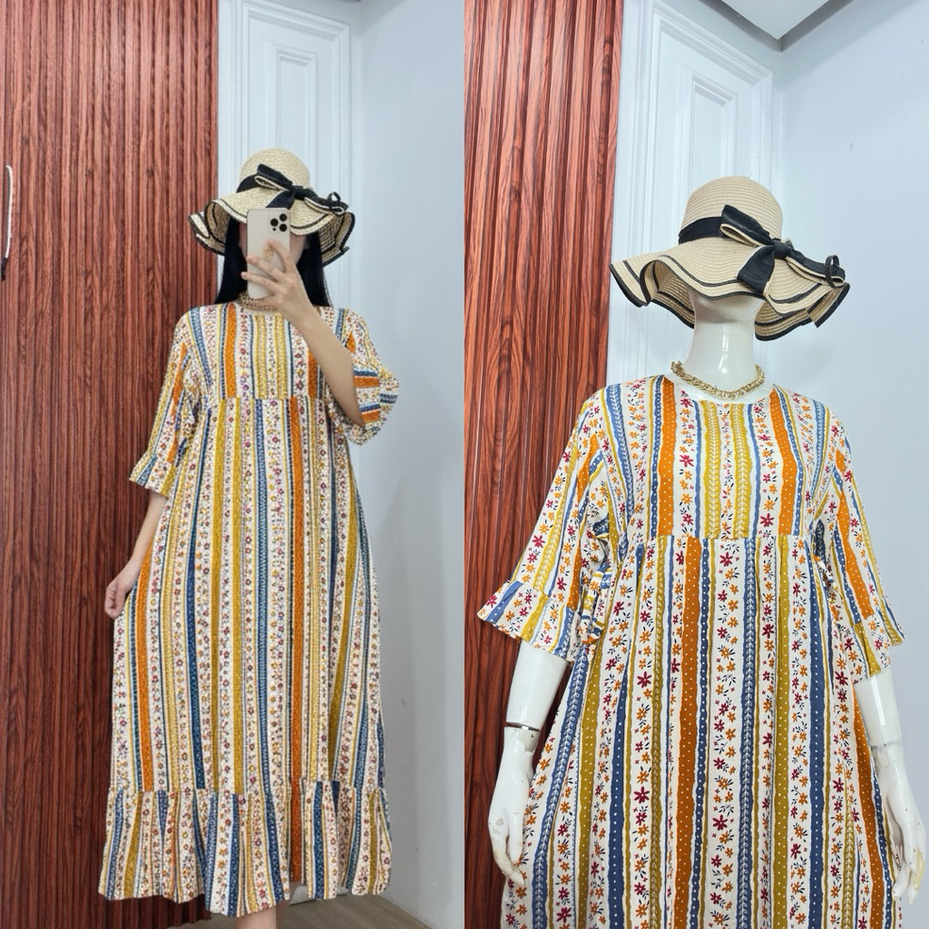 LAURA DRESS DASTER LENGAN 3/4 / DASTER RAYON PREMIUM - foto 3 dari 10, lulupereira