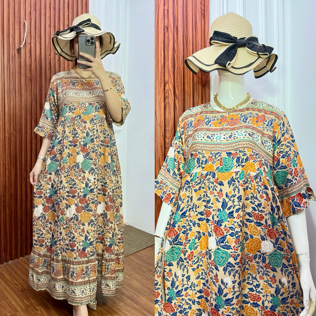 LAURA DRESS DASTER LENGAN 3/4 / DASTER RAYON PREMIUM - foto 8 dari 10, lulupereira