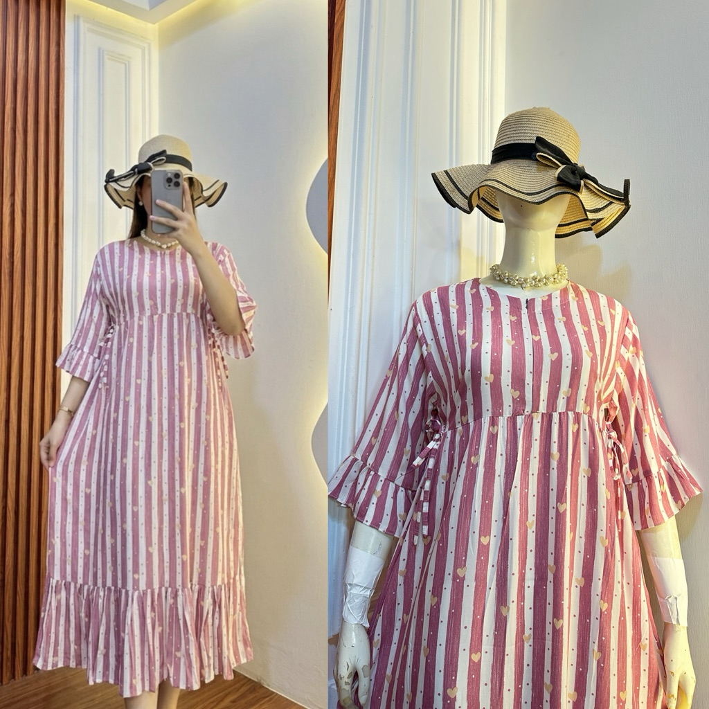 LAURA DRESS DASTER LENGAN 3/4 / DASTER RAYON PREMIUM - foto 10 dari 10, lulupereira