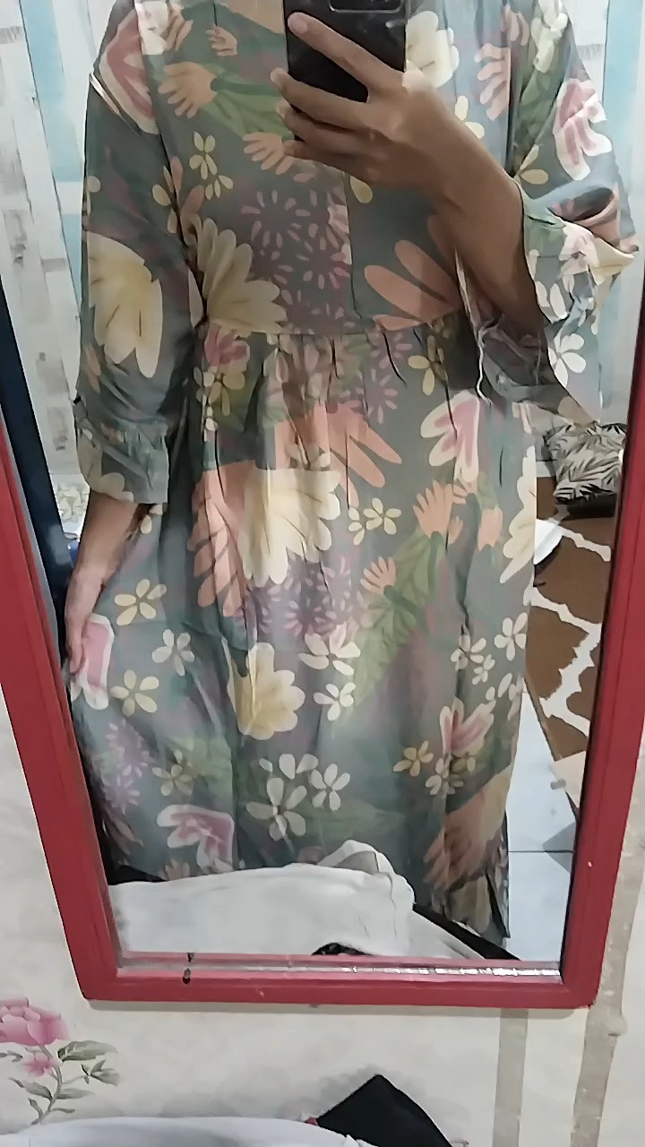 LAURA DRESS DASTER LENGAN 3/4 / DASTER RAYON PREMIUM - Foto ulasan pembeli