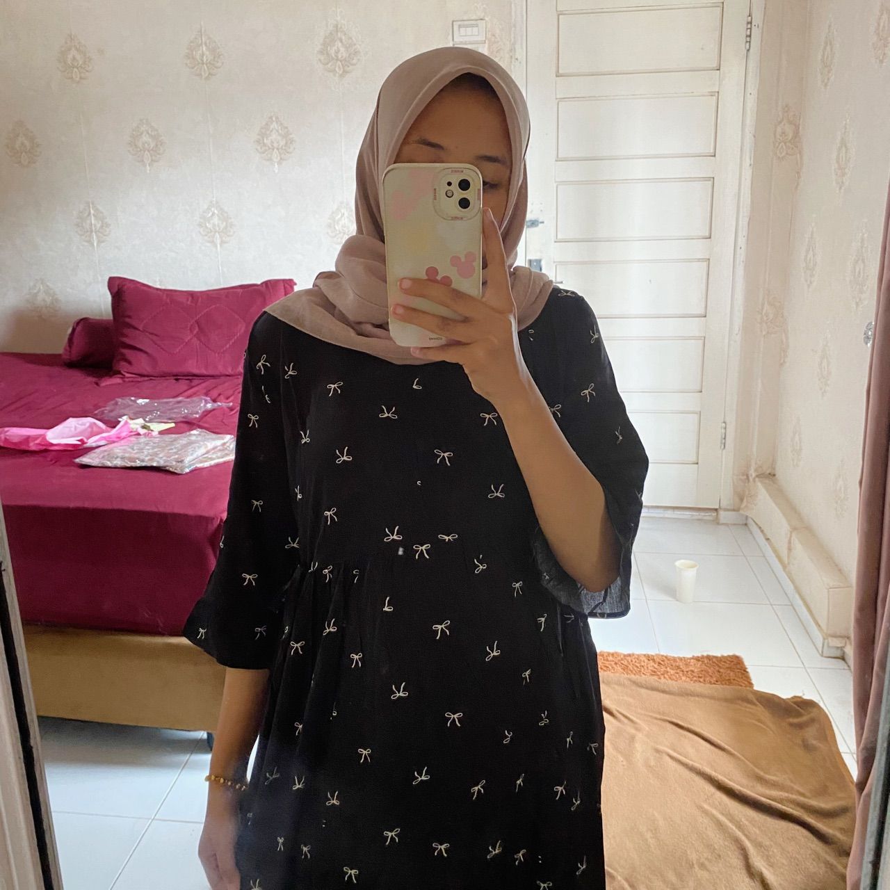 LAURA DRESS DASTER LENGAN 3/4 / DASTER RAYON PREMIUM - Foto ulasan pembeli