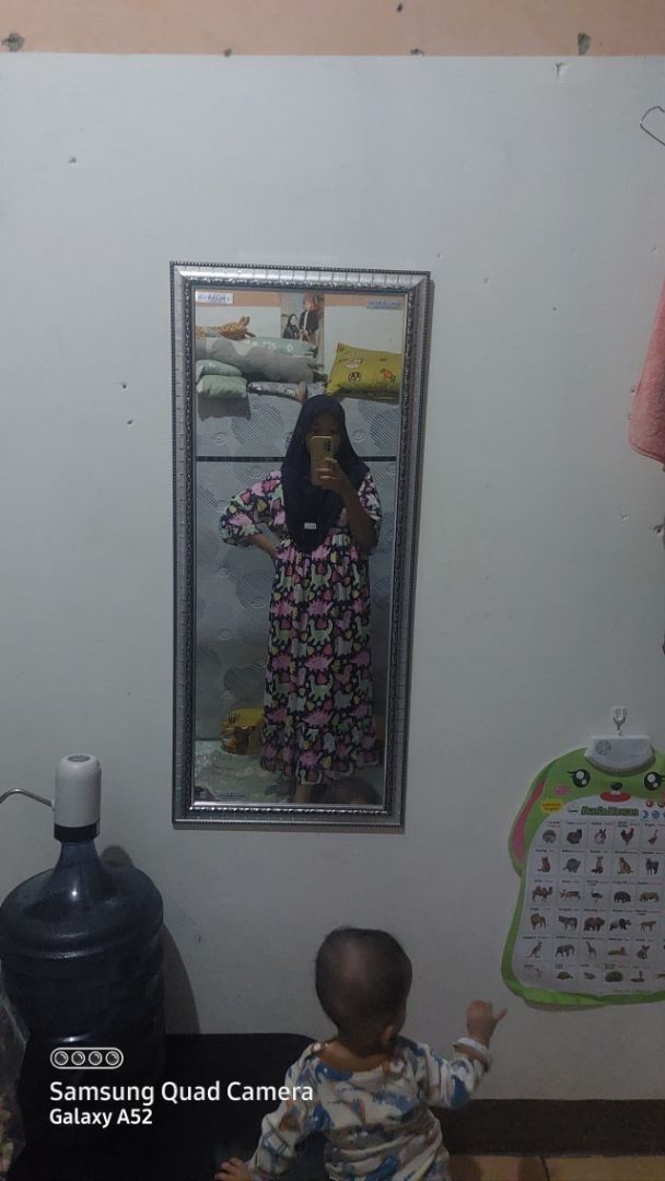 LAURA DRESS DASTER LENGAN 3/4 / DASTER RAYON PREMIUM - Foto ulasan pembeli
