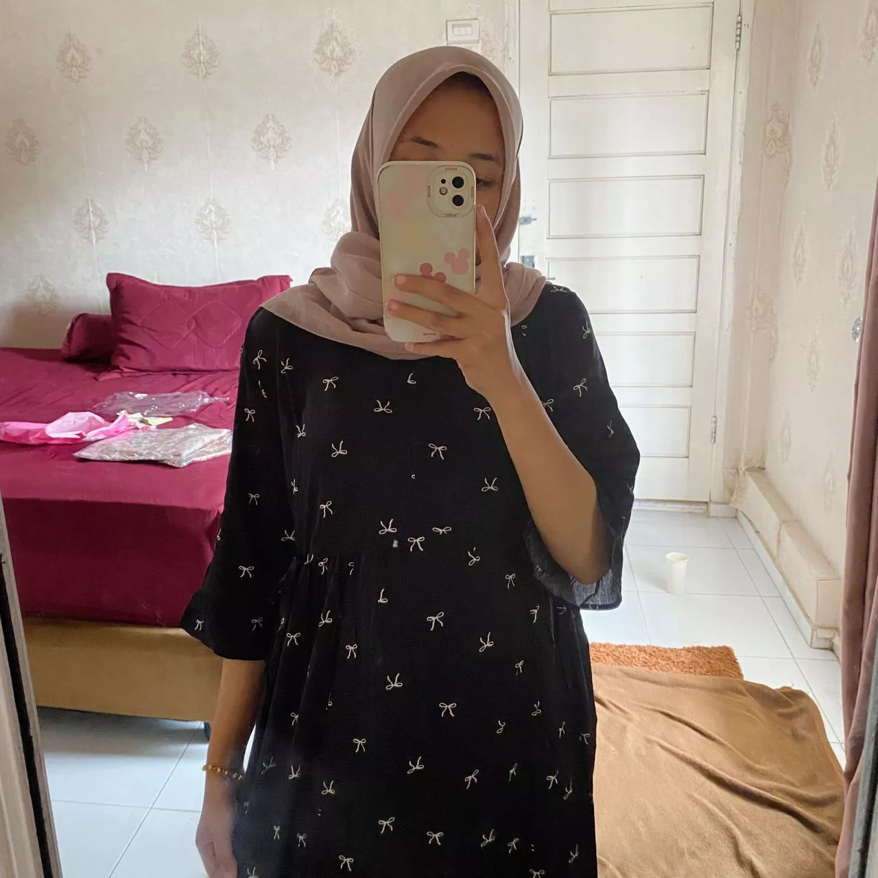 LAURA DRESS DASTER LENGAN 3/4 / DASTER RAYON PREMIUM - Foto ulasan pembeli