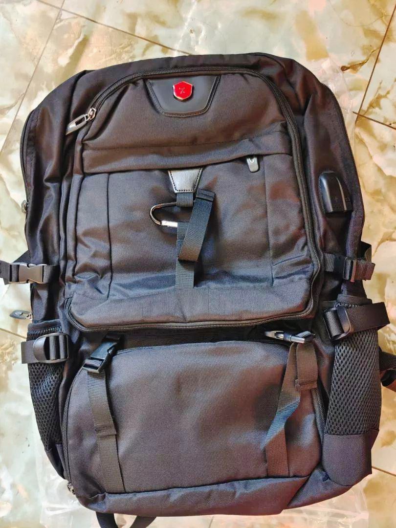 LEXY Tas Ransel Traveling Multifungsi Pria Luar Ruangan Tahan Air Tas Gunung 50-80Liter - Foto ulasan pembeli