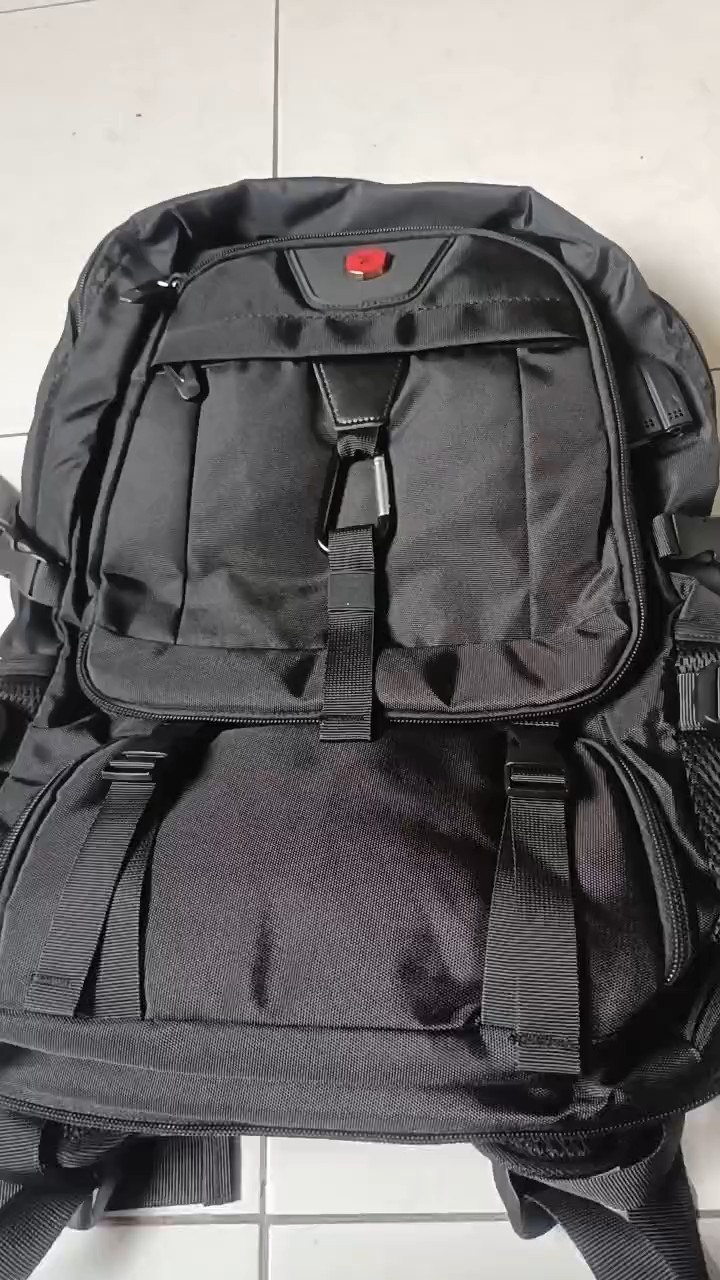 LEXY Tas Ransel Traveling Multifungsi Pria Luar Ruangan Tahan Air Tas Gunung 50-80Liter - Foto ulasan pembeli