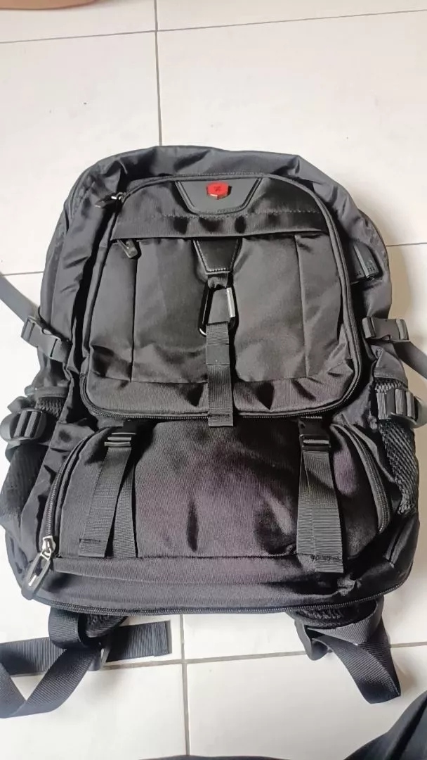 LEXY Tas Ransel Traveling Multifungsi Pria Luar Ruangan Tahan Air Tas Gunung 50-80Liter - Foto ulasan pembeli