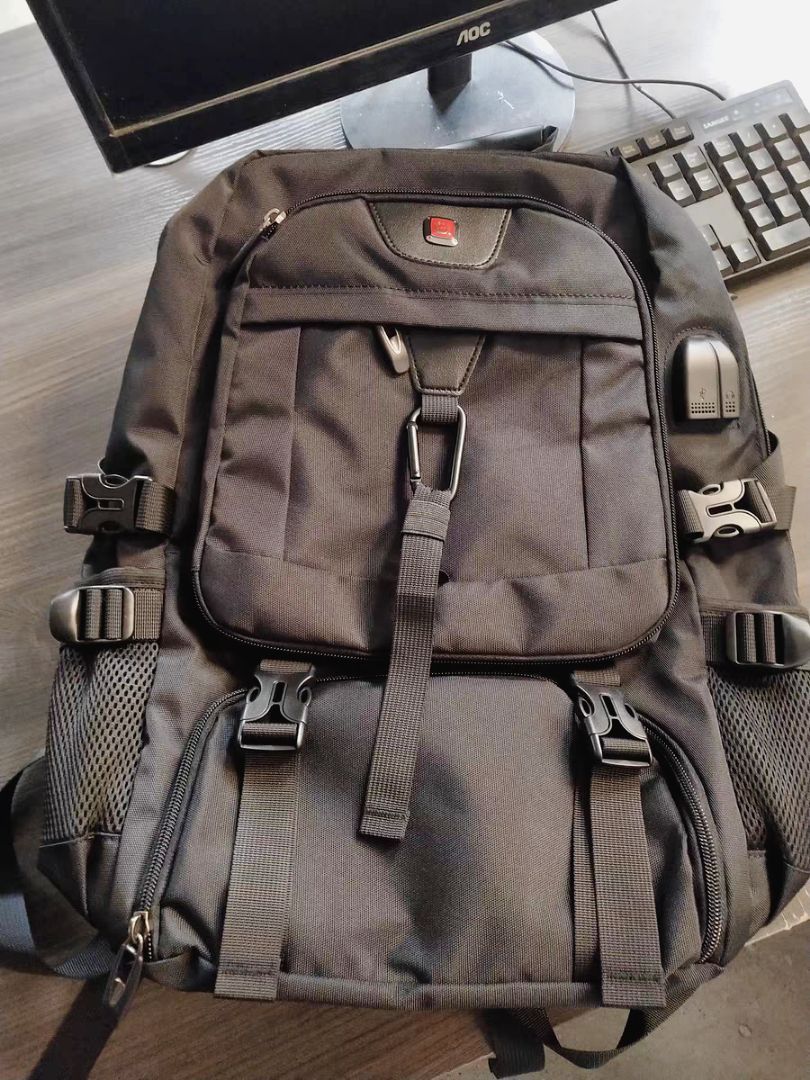 LEXY Tas Ransel Traveling Multifungsi Pria Luar Ruangan Tahan Air Tas Gunung 50-80Liter - Foto ulasan pembeli