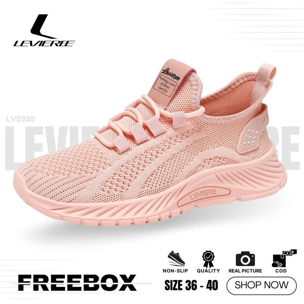 LVR Minji Sepatu Slip On Wanita Sepatu Rajut Wanita Flyknit Sport FREE BOX LV0627 - foto 1 dari 10