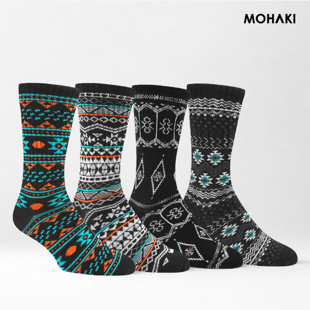 MOHAKI - Kaos Kaki Tribal Obsidian Series Panjang Sebetis Dewasa - foto 1 dari 10