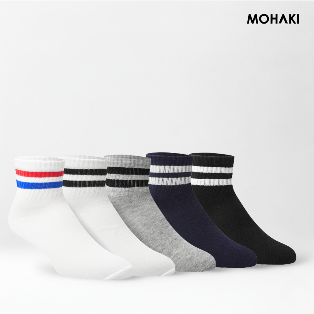 MOHAKI - Kaos Kaki Strip Series Pendek Dewasa - foto 1 dari 10