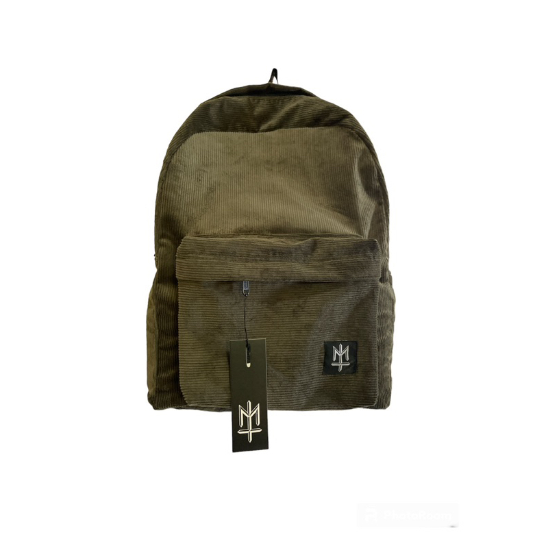 MATERNAL DISASTER - BackPack Tas Ransel Laptop Corduroy Pria Wanita Army best Seler